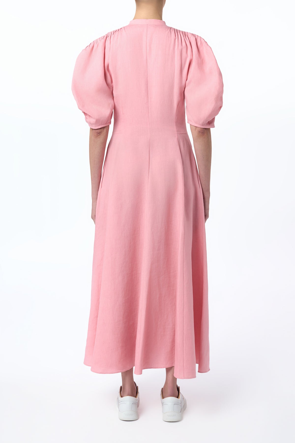 Arabella Shirtdress in Rosa Aloe Linen