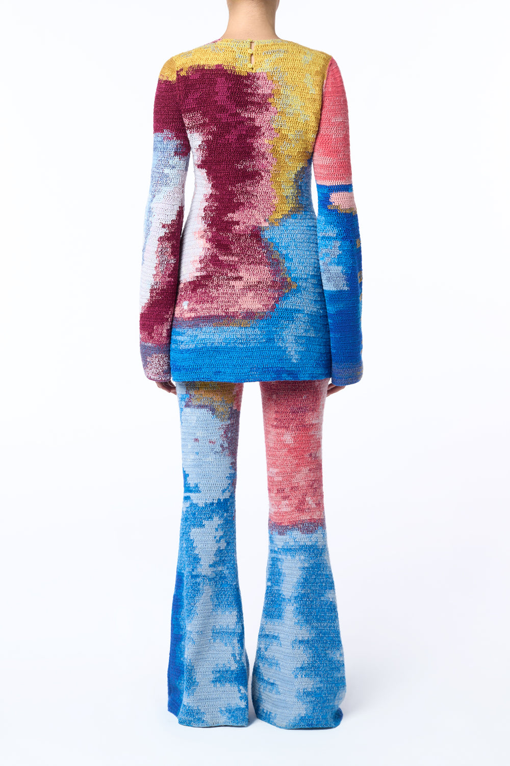 Hebe クロッシェパンツ オーロラ マルチ カシミア