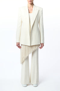 Mairi Blazer in Ivory Silk Boucle