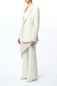 Mairi Blazer in Ivory Silk Boucle