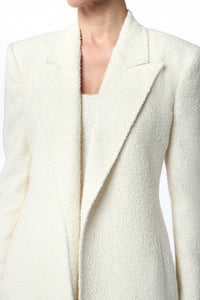 Mairi Blazer in Ivory Silk Boucle