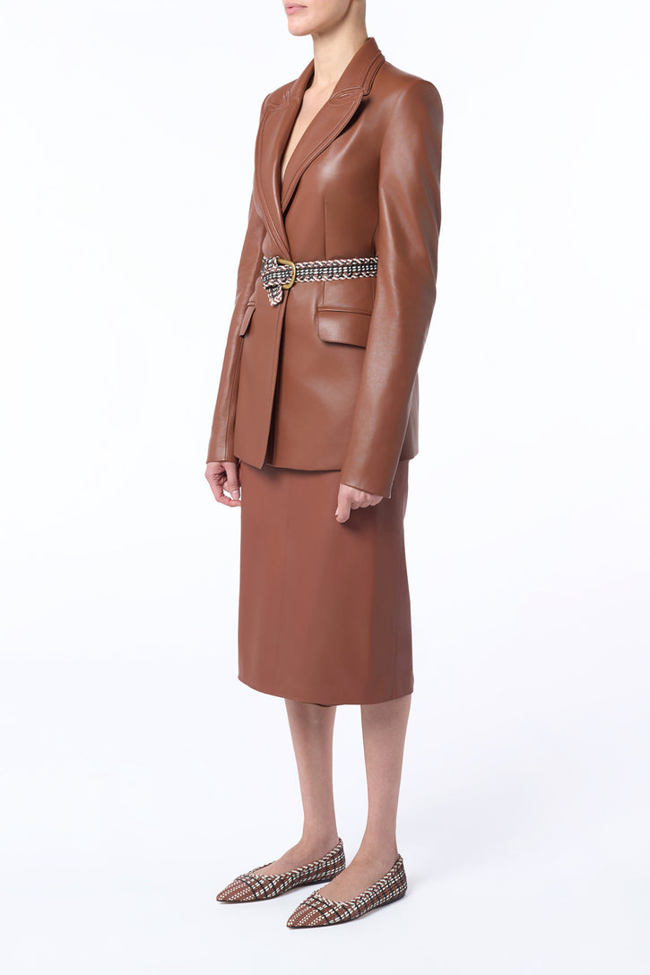 Isara Blazer in Cognac Nappa Leather