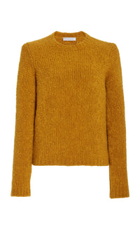 Philippe Knit Sweater in Saffron Cashmere Boucle