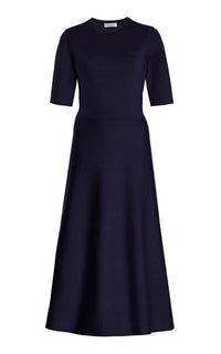 Seymore Knit Dress in Dark Navy Merino Wool Cashmere