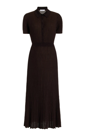Amor Knit Dress in Chocolate Cashmere Silk