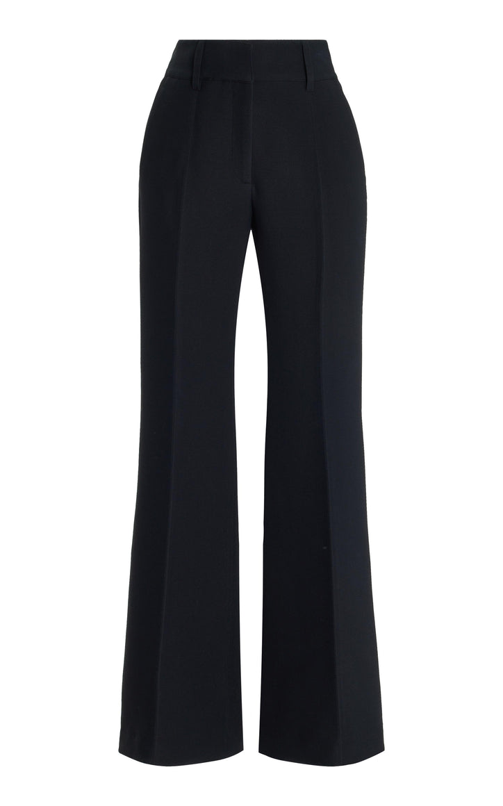 Rhein Pant in Black Wool Silk Cady