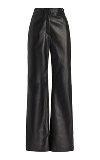 Vesta Pant in Black Leather