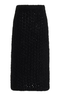 Collin Skirt in Black Welfat Cashmere