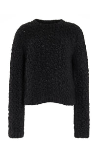 Bower Knit Sweater in Black Welfat Cashmere