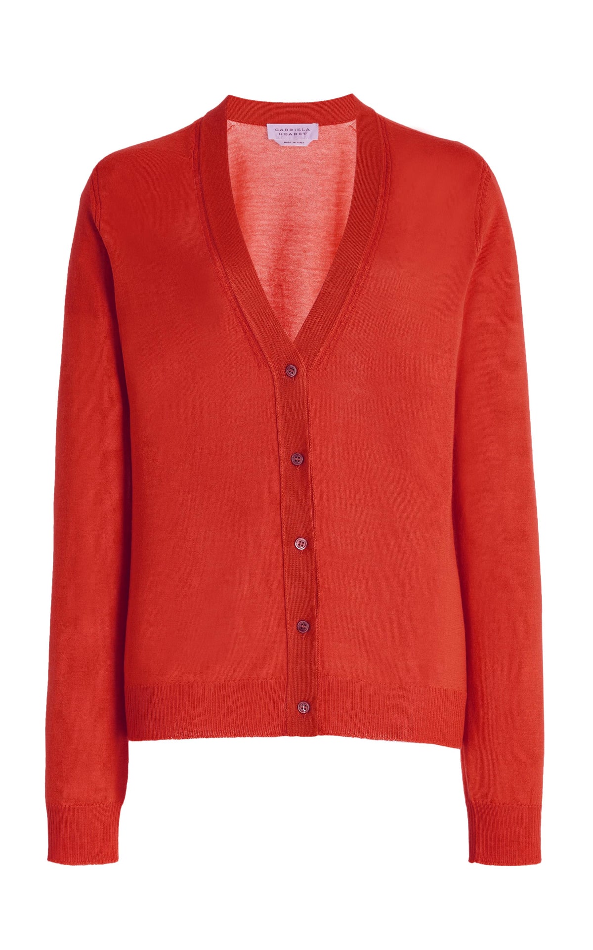 Tori Knit Cardigan in Red Topaz Cashmere Silk