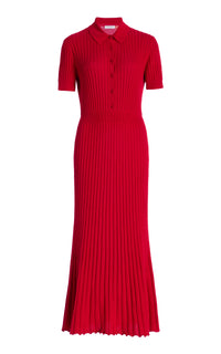 Amor Knit Maxi Dress in Scarlet Red Cashmere Silk