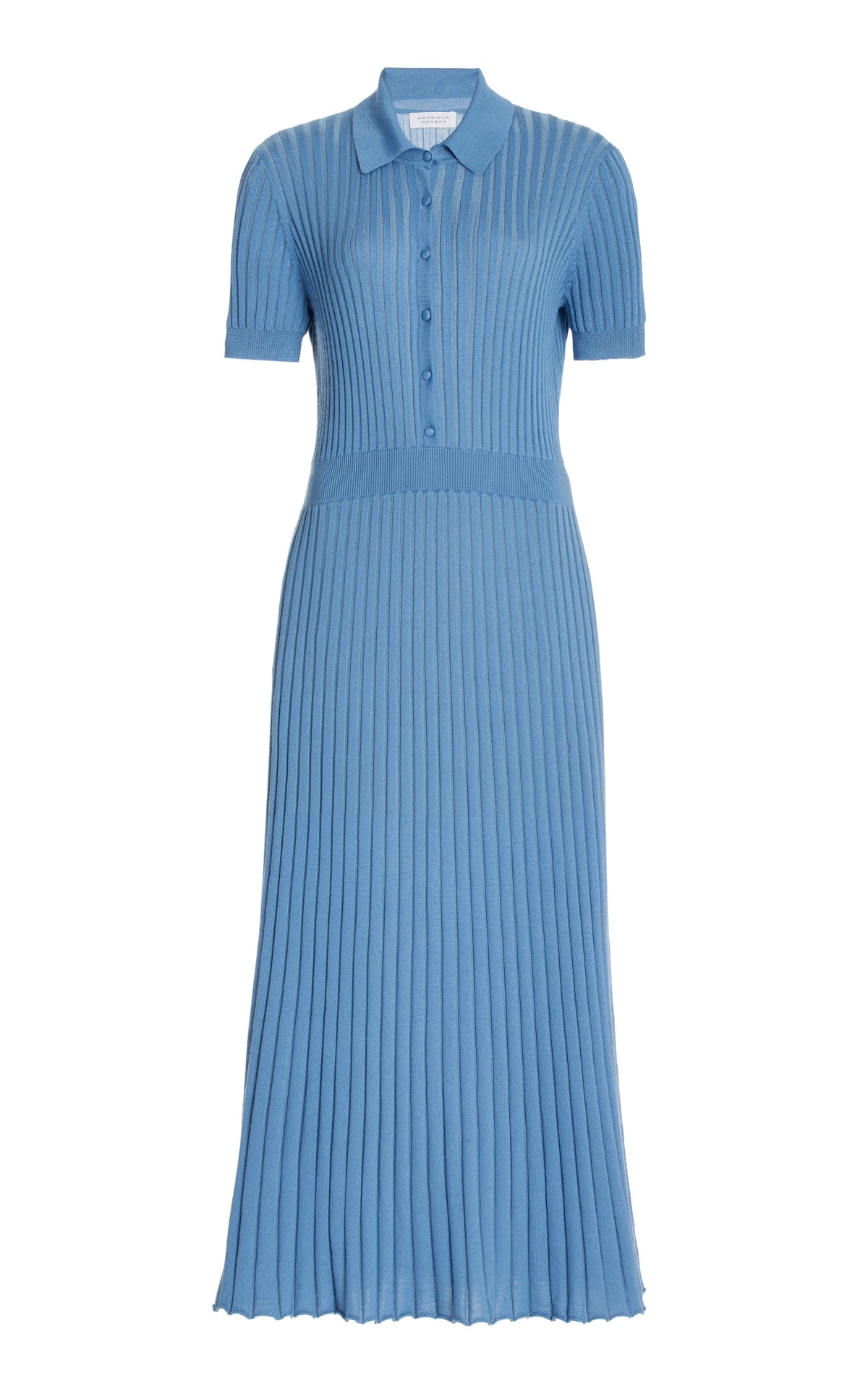 Amor Knit Maxi Dress in Light Blue Denim Cashmere Silk