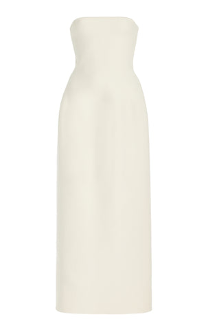 Immanuel Knit Maxi Dress in Ivory Merino Wool