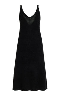 Downs Knit Dress in Black Silk Cashmere