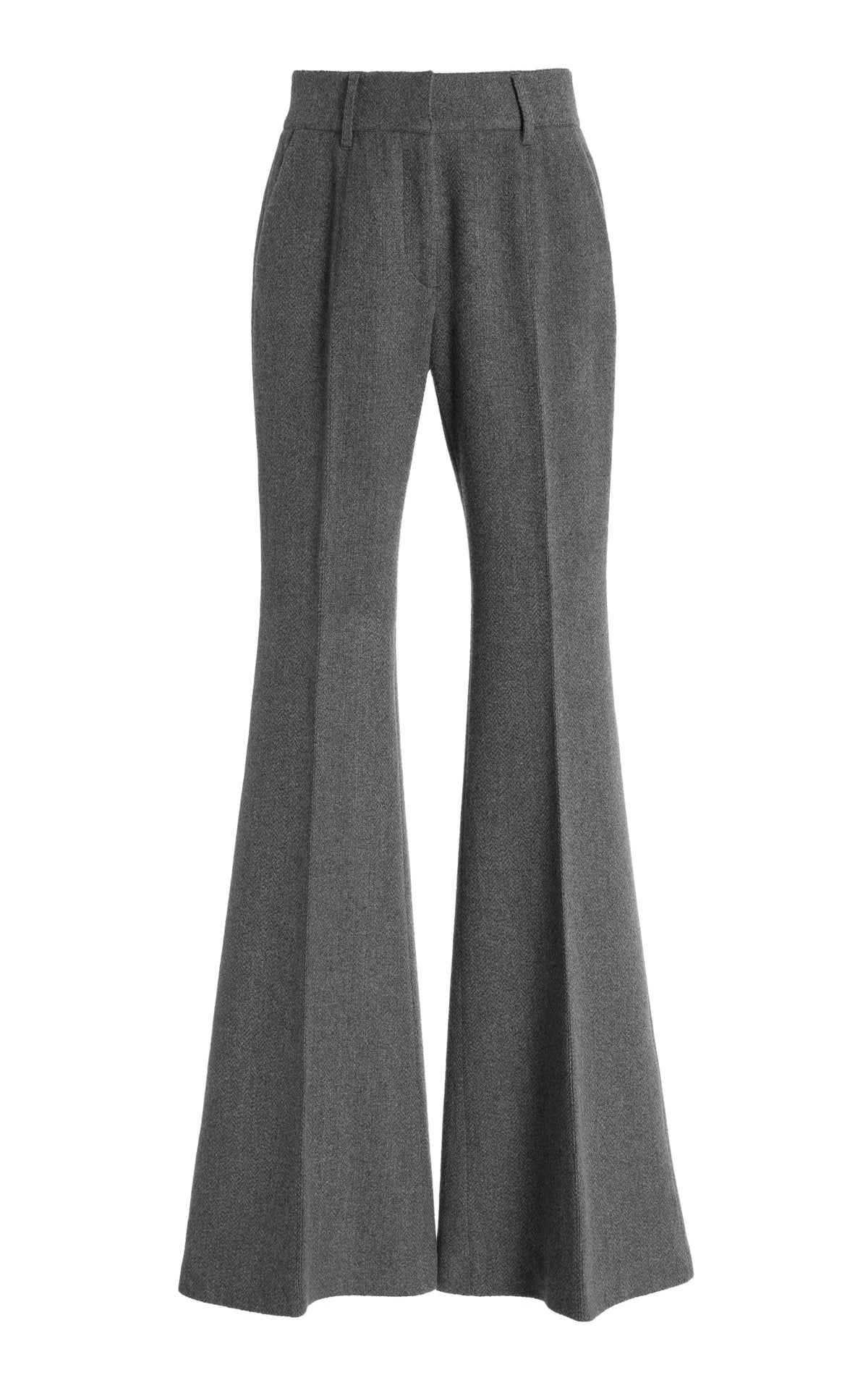 Rhein Pant in Dark Grey Multi Virgin Wool Cashmere Herringbone