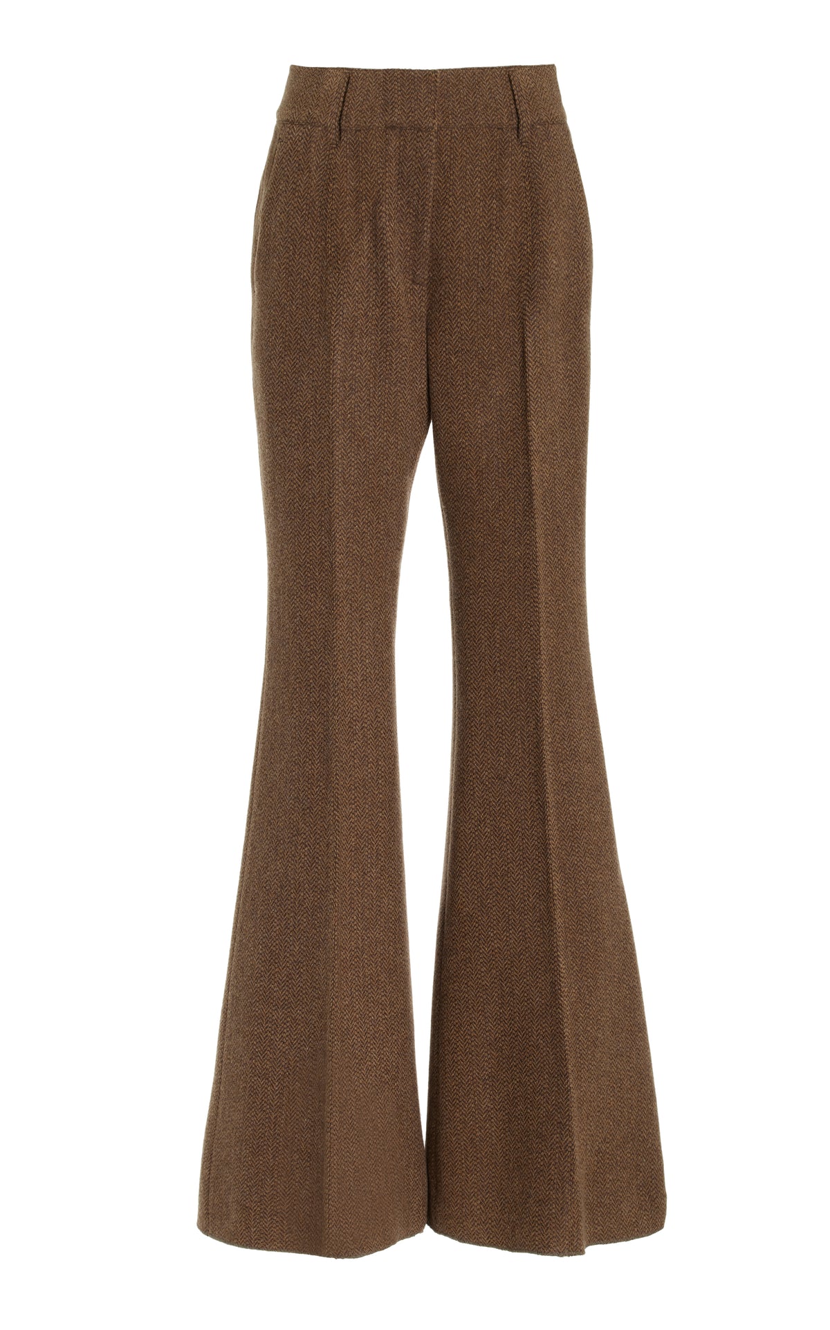 Rhein Pant in Chocolate Multi Cashmere Virgin Wool Herringbone