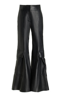 Bate Cargo Pant in Black Nappa Leather