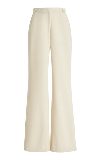 Vesta Flare Pant in Ivory Fine Cashmere Corduroy