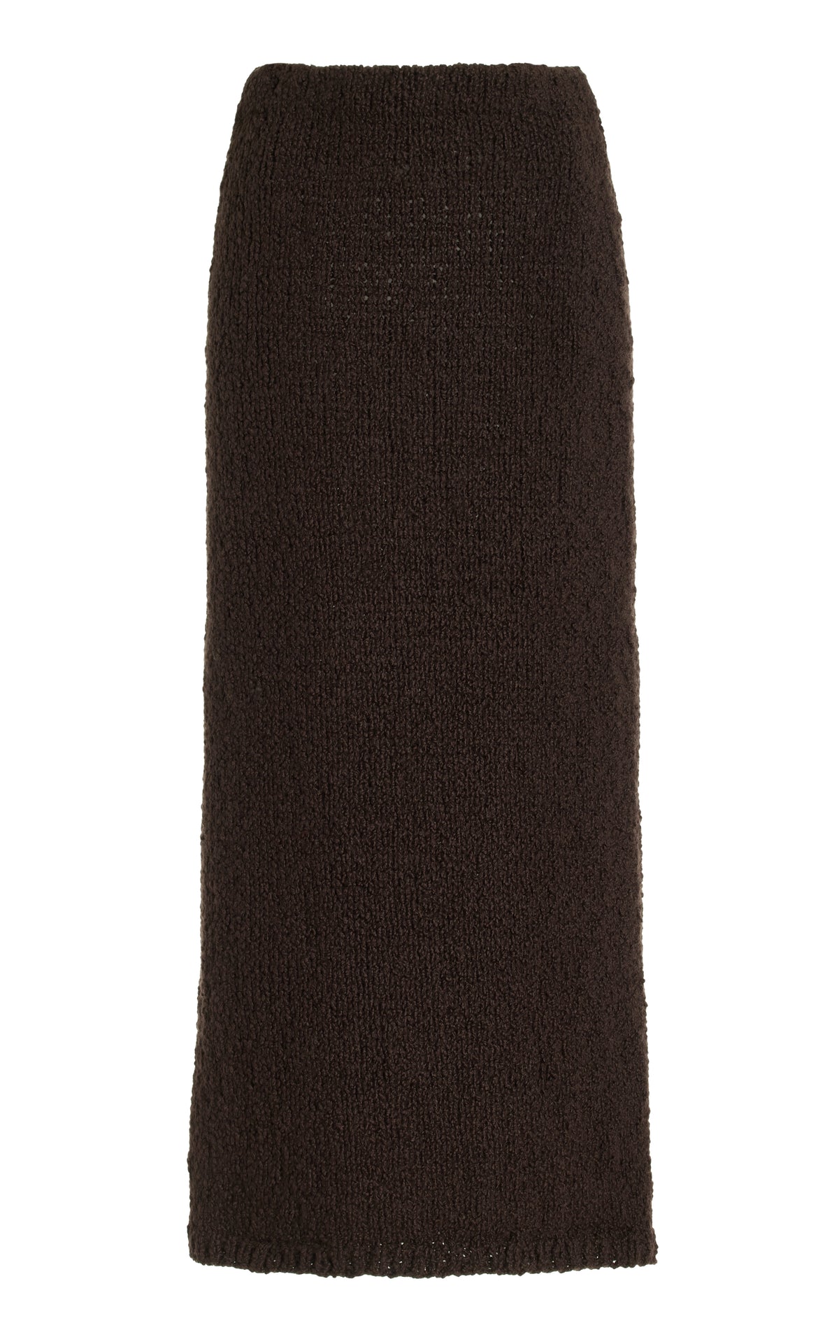 Milne Knit Maxi Skirt in Chocolate Cashmere Boucle