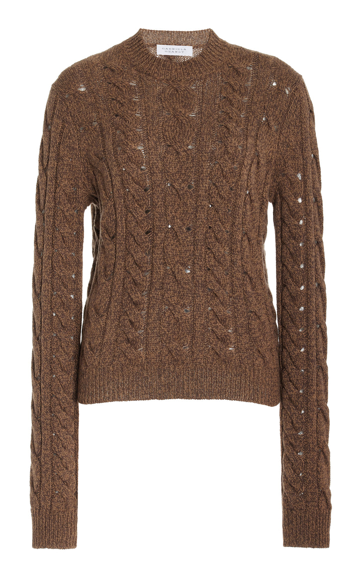 Anthea Knit Sweater in Chocolate Multi Cashmere