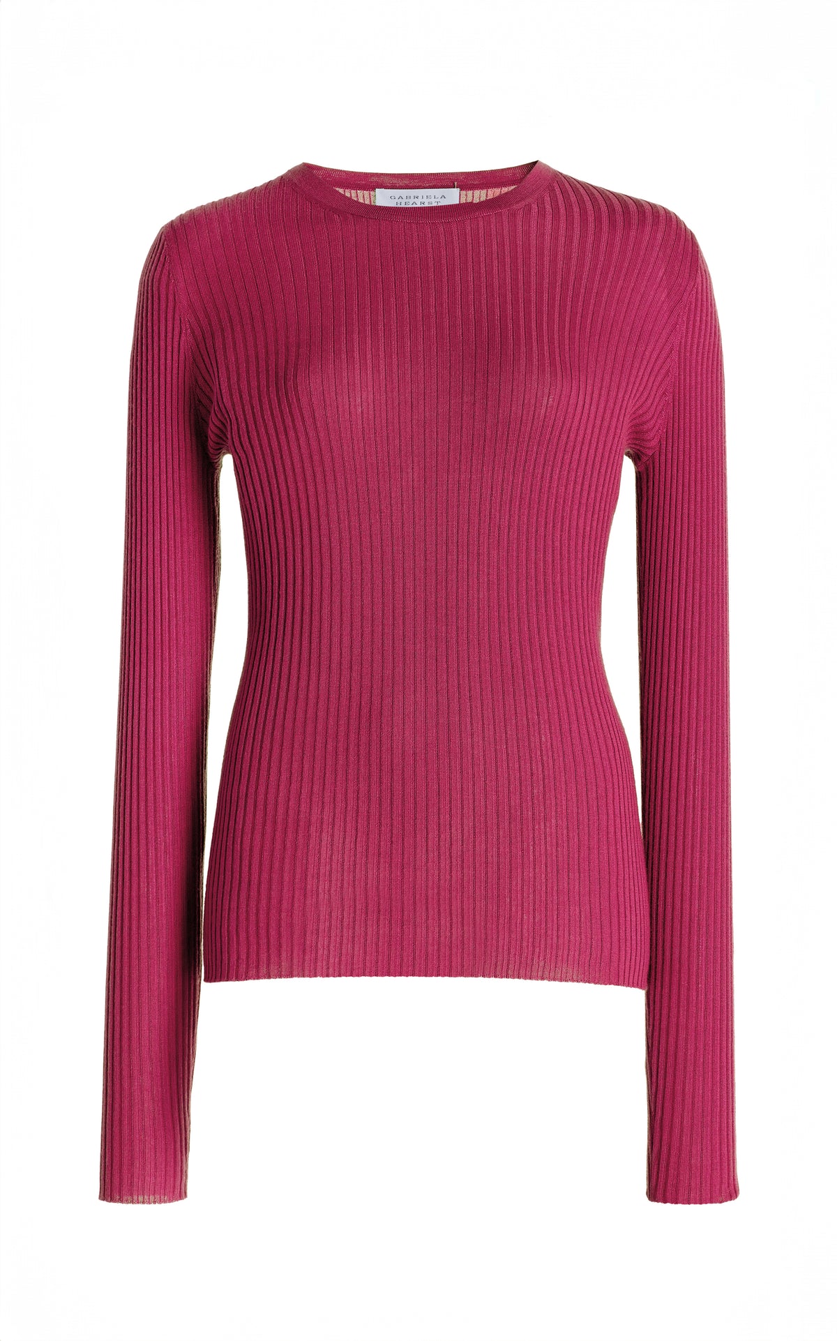 Browning Knit Sweater in Fuchsia Cashmere Silk