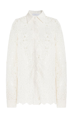 Heath Shirt in Ivory Cashmere Lace