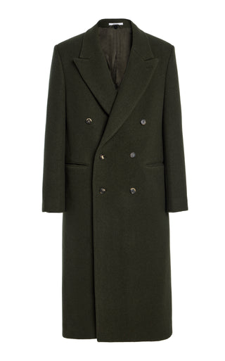 Brannick Coat in Olive Cashemre Felt