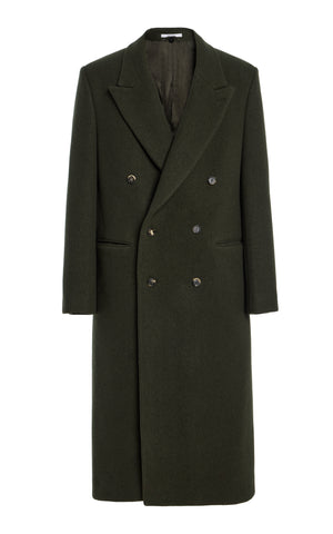 Brannick Coat in Olive Cashemre Felt