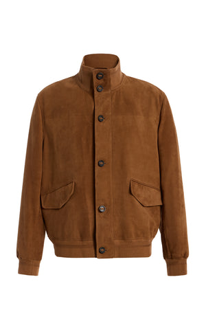 Leroy Jacket in Cognac Suede