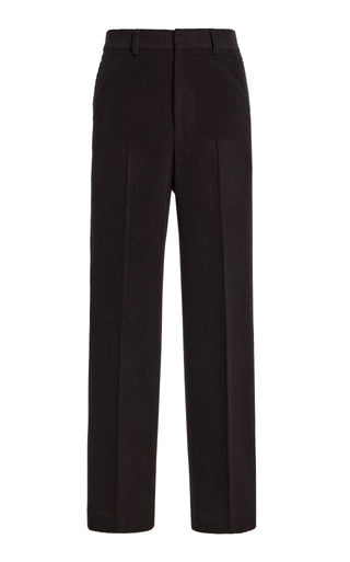 Harold Straight-leg Trouser in Chocolate Cashmere Corduroy