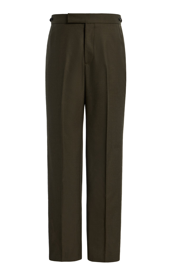 Sebastian Pant in Olive Wool Cashmere Flannel