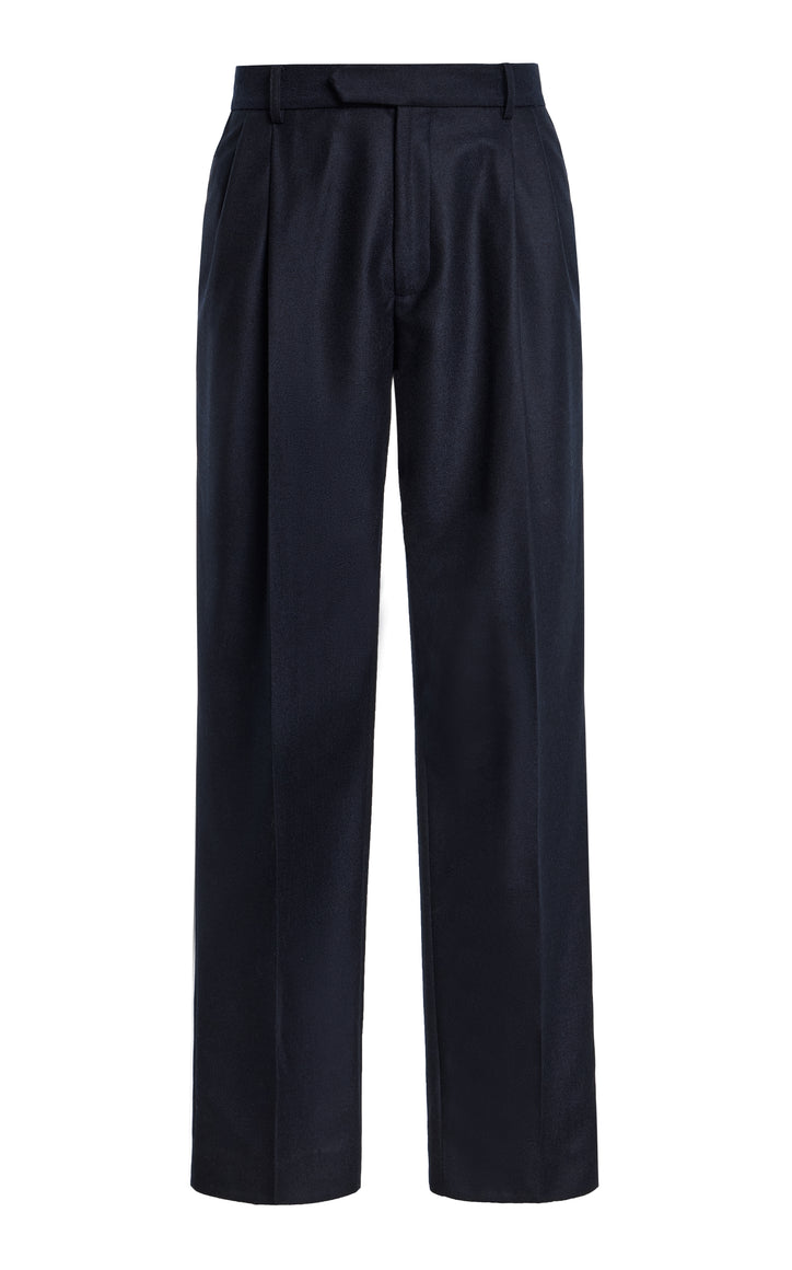 Arthur Pant in Dark Navy Wool Cashmere Flannel