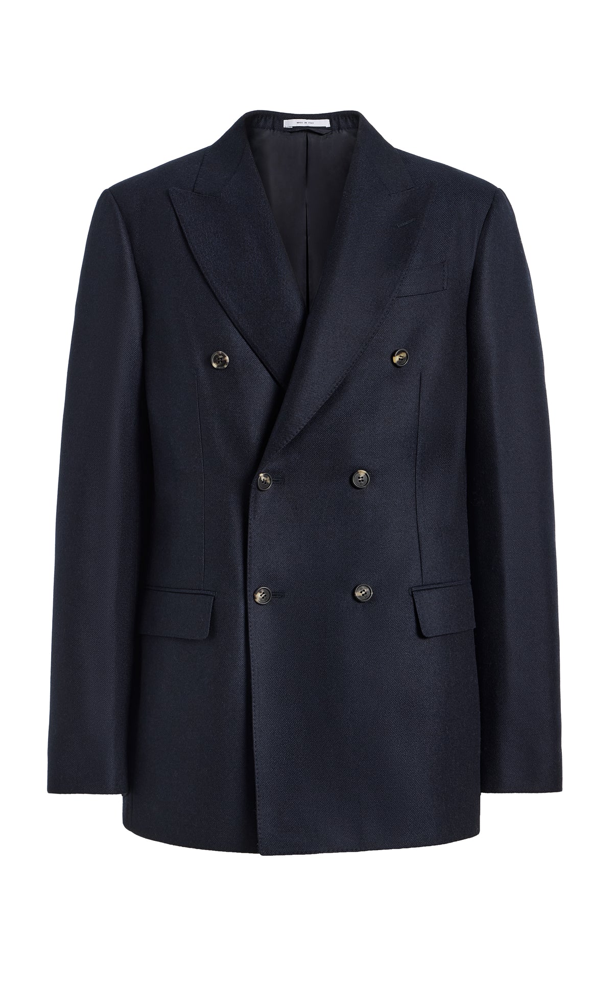 Angelo Blazer in Dark Navy Wool Cashmere Flannel