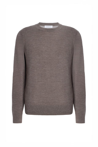 Palco Knit Sweater in Walnut Merino Wool