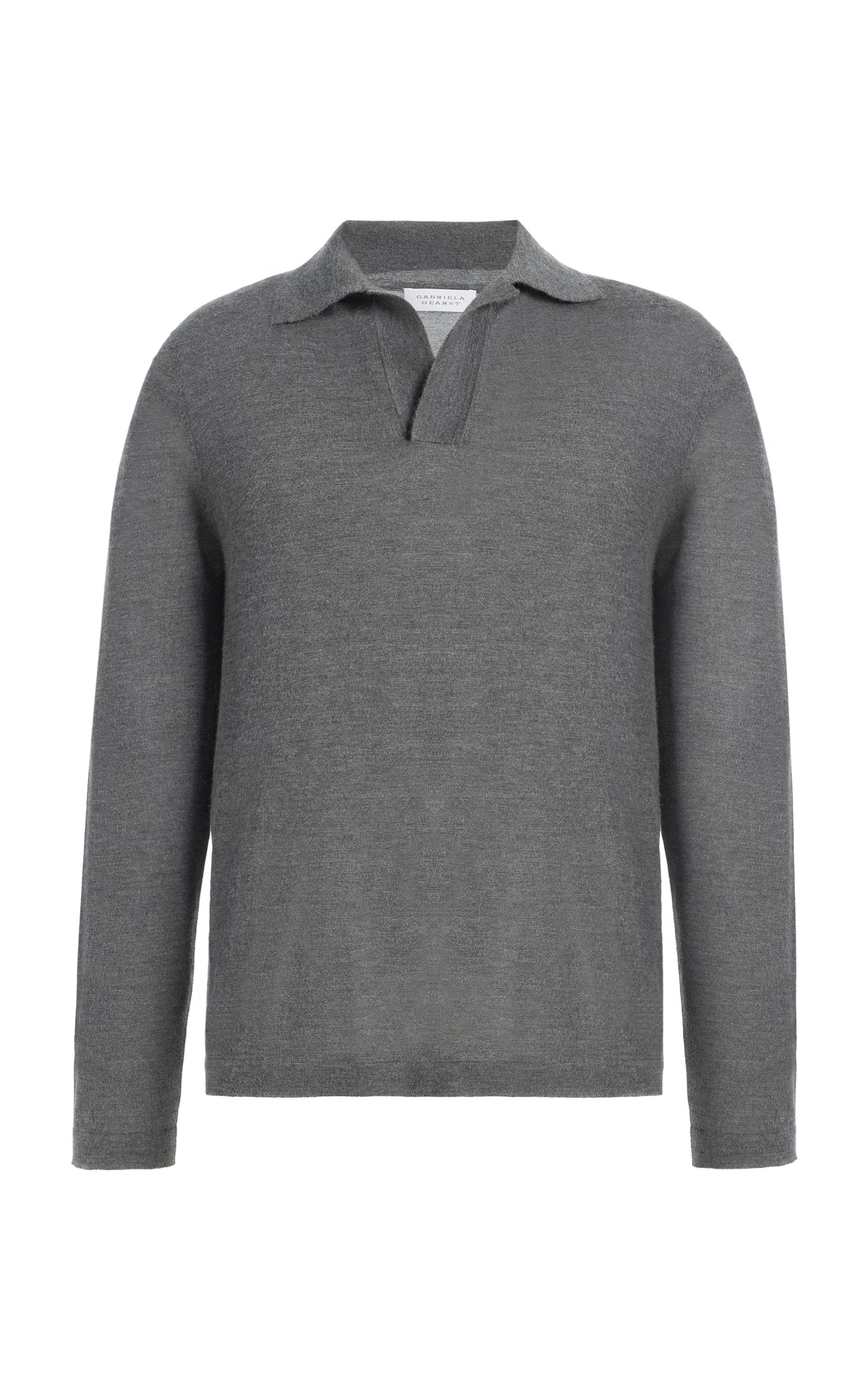 Frome Knit Polo in Smoke Cashmere