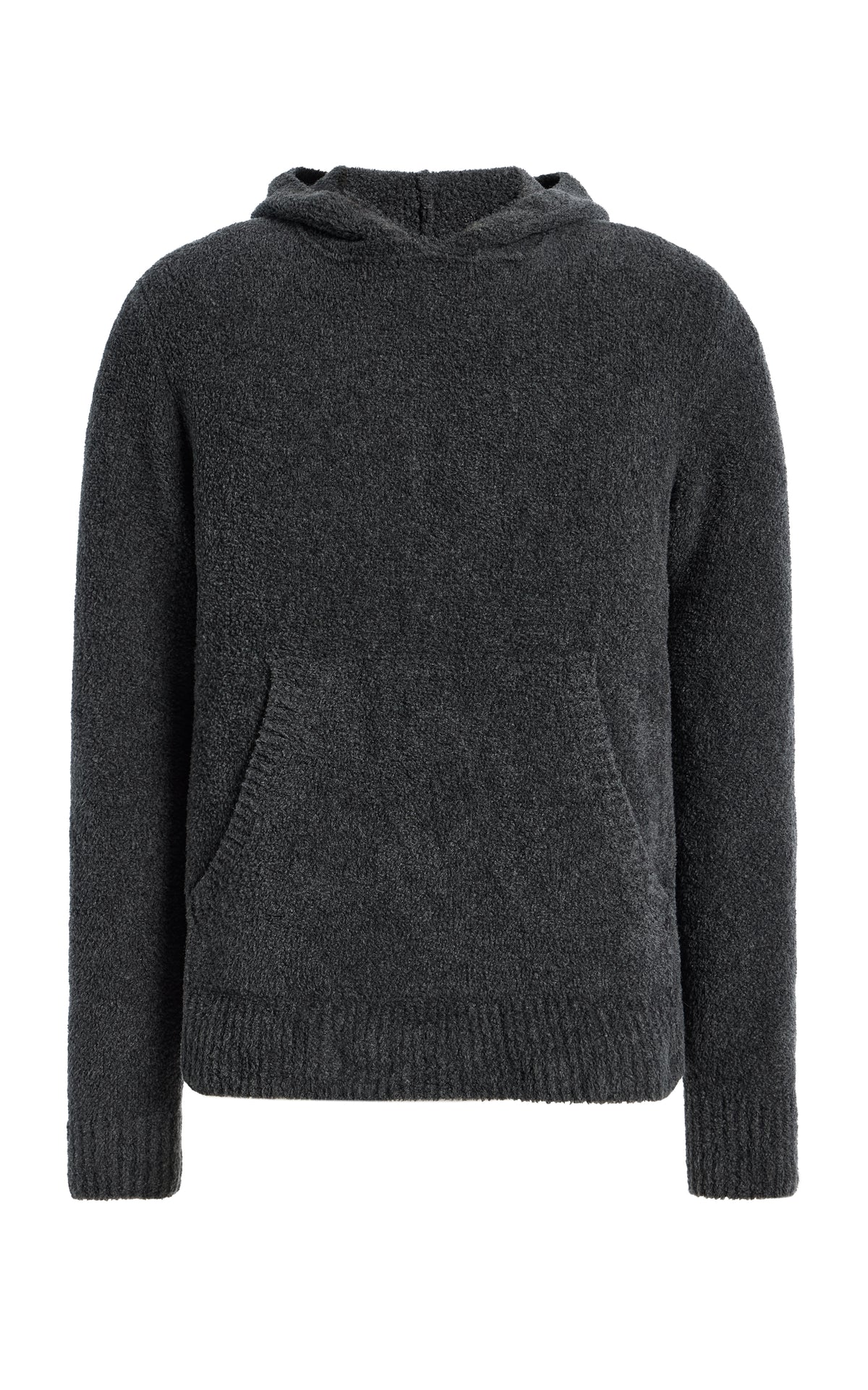 Datum Knit Hoody in Charcoal Silk