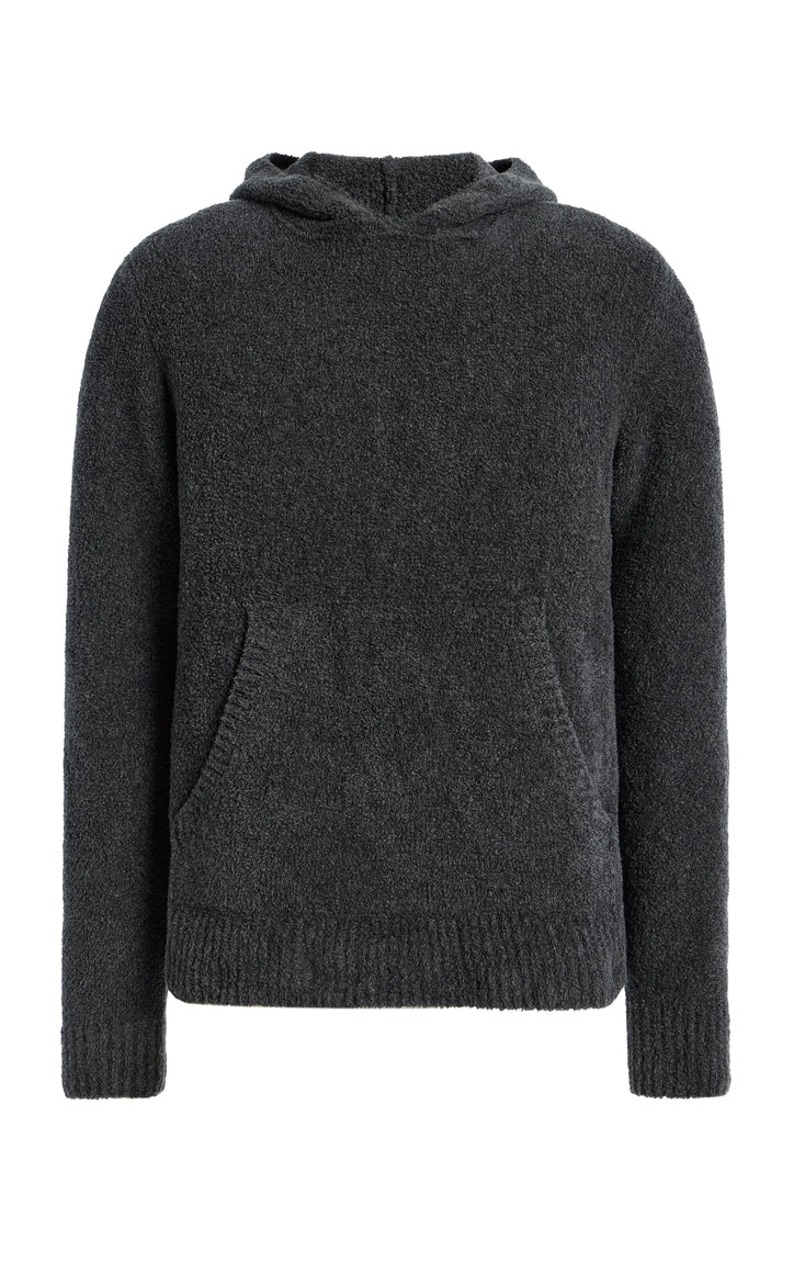 Datum Knit Hoody in Charcoal Silk
