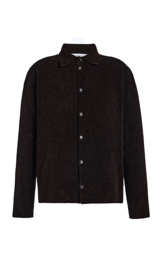 Toynbee Knit Polo in Chocolate Silk