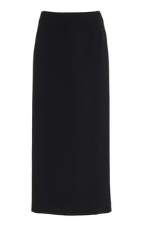 Manuela Skirt in Black Virgin Wool Crepe