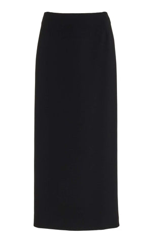 Manuela Skirt in Black Virgin Wool Crepe