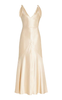 Havilland Dress in Champagne Silk