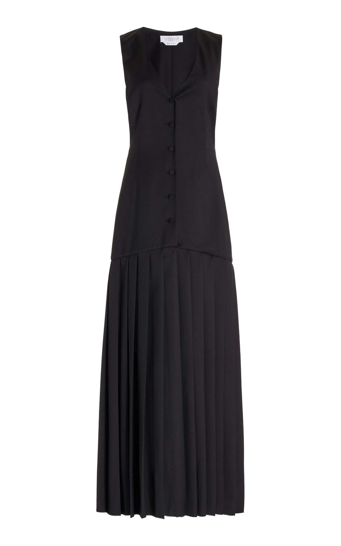 Leone Vestdress in Black Virgin Wool