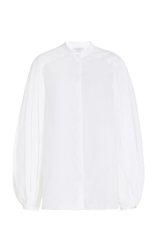Laetitia Blouse in White Aloe Linen