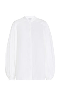 Laetitia Blouse in White Aloe Linen
