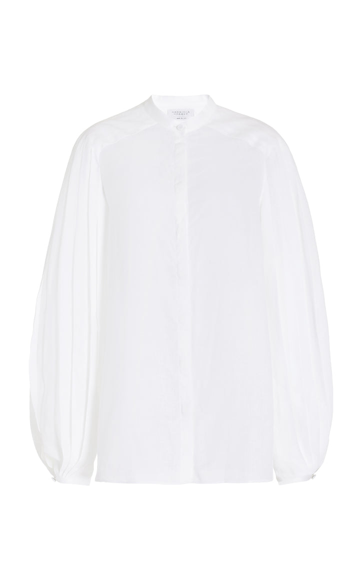 Laetitia Blouse in White Aloe Linen