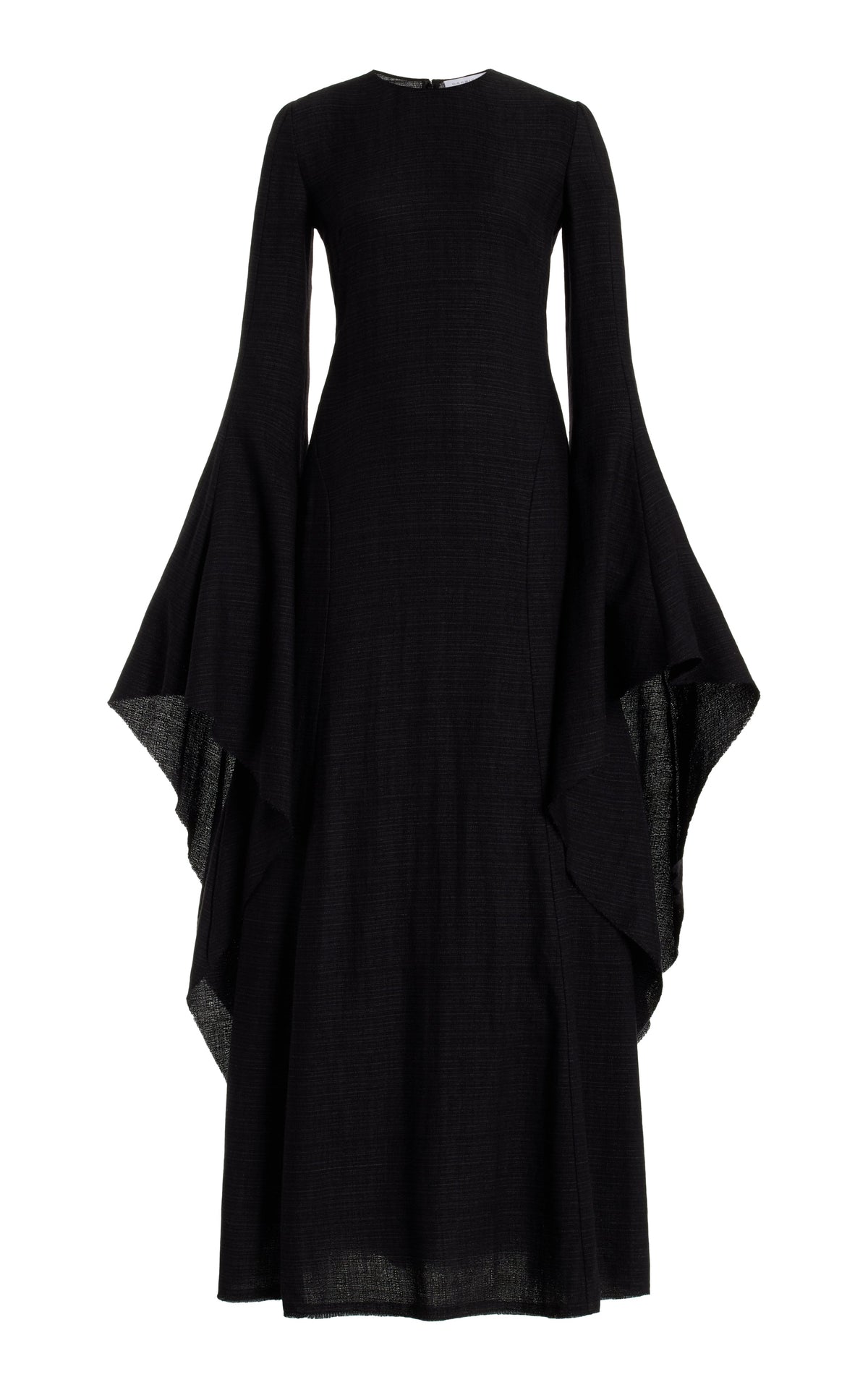 Sigrud Draped Maxi Dress in Black Wool Silk Gauze Gabriela Hearst Sigrud Draped Maxi Dress in Black Wool Silk Gauze Gabriela Hearst