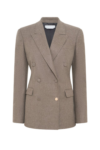 Gavin Blazer in Walnut Wool Cashmere Flannel