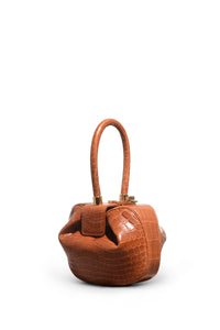 Demi Bag in Cognac Crocodile Leather