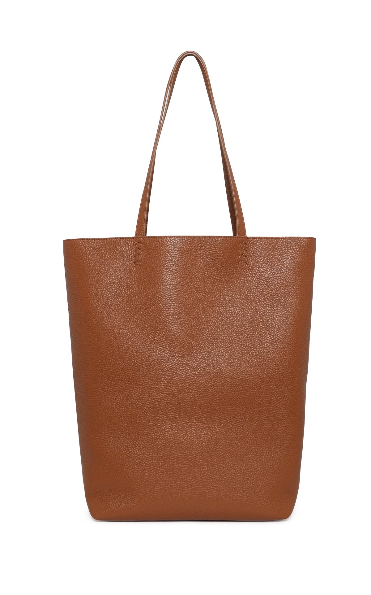 Sillbury Tote Bag in Cognac Textured Leather