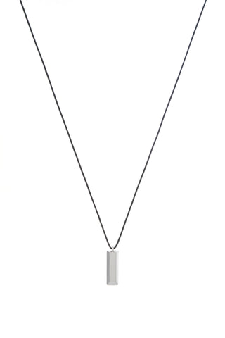 Platinum Bar Necklace with Four Pearls - Front View | Gabriela Hearst